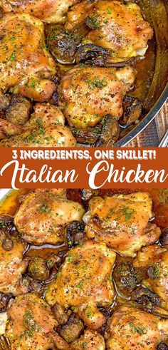 three ingredients one skillet italian chicken