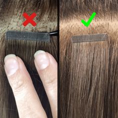 Diy Extention Hair, How To Place Tape In Extensions, Tape In Extensions Placement Guide, Tape In Extensions Placement, Hairstyles With Tape In Extensions, Tape In Hair Extensions Placement, Peekaboo Hair Colors