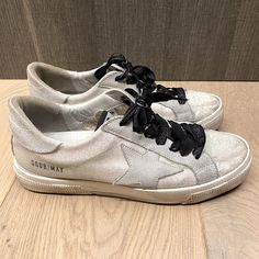 May Glitter Golden Goose Matches With Anything Grey/ Black And White Golden Goose Silver, Valentino Sneakers, Leopard Hair, Ombre Leggings, Leopard Sneakers, Superstars Shoes, Goose Shoes, Glitter Sneakers, Golden Goose Sneakers