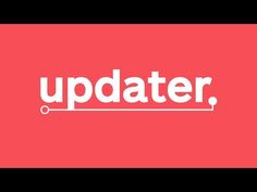 the word updater is shown in white on a red background with an arrow pointing to it