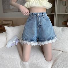 Cute denim shortsFabric: blendedColor: blueSize(cm): S, M, L, XL(1inch=2.54cm)S length 41cm waist 64cm hips 90cmM length 42cm waist 68cm hips 94cmL length 43cm waist 72cm hips 98cm&ltp&gtXL length 44cm waist 76cm hips 112cm&lt/p&gt&ltbr/&gt&ltp&gtPlease check the size carefully when you choose items.&lt/p&gt&ltbr/&gt&ltp&gtFor more pictures of the skirt, please contact us, thank you.&lt/p&gt&ltbr/&gt Cute Denim Blue Cotton Shorts, Cute High Waist Cotton Jean Shorts, Cute Denim Blue Short-length Bottoms, Cute Short Summer Jeans, Cute Short Length Denim Bottoms, Cute Cotton Cutoff Shorts, Cute High Waist Denim Bottoms, Cute Denim Blue Denim Shorts, Cute Short Denim Blue Bottoms