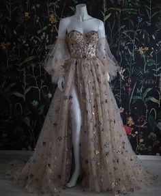 Beautiful Sequin Shiny Sweetheart Long A-line Aesthetic Prom Dresses Star Prom Dress, Unique Dress Design, Ethereal Dresses, Fantastic Dress, डिजाइनर कपड़े, ماثيو ماكونهي, Popular Prom Dresses, Sparkly Prom Dress, Ethereal Dress