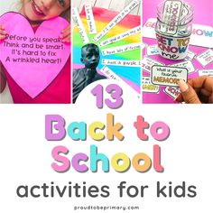 the back to school activities for kids