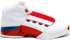 Jordan 17 OG White Varsity Red Clothes For Big Men, Latest Jordans, Jordans For Sale, Cheap Jordan Shoes, Authentic Jordans, New Jordans Shoes, Shoes Sneakers Jordans, Fresh Sneakers, Air Jordans Retro