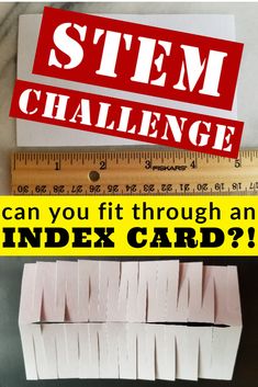 Stem Activities With Index Cards, Can You Fit Through An Index Card, Paper And Scissors Crafts, Stem Classroom Activities, Stem Paper Challenge, Stem Activity Middle School, Stem Activities With Paper, Easy Stem Activities Middle School, Paper Stem Challenge