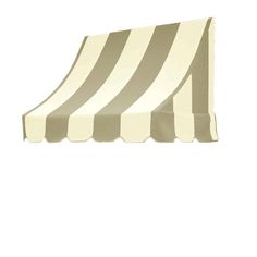 an awning on a white background is shown in the image, it looks like stripes