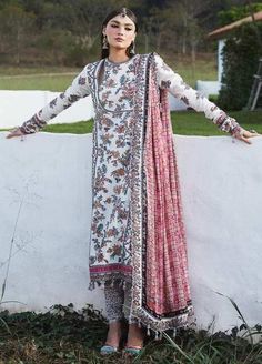 Hussain Rehar Eid Luxury Lawn Collection 2024 Punjabi Suits Party Wear, Dupatta Border, Printed Dupatta, Pakistani Salwar Kameez, Pakistani Wedding Dresses