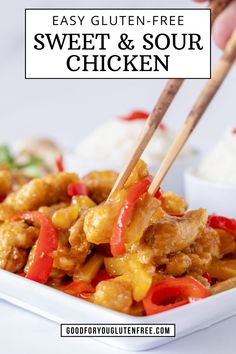 Fall Dinner Ideas; No more missing out on your favorite Chinese food dish with this incredibly easy sweet and tangy gluten-free sweet and sour chicken recipe. Mamagourmand Recipes, Gluten Free Chinese Food, Baked Sweet And Sour Chicken, Chicken Recipe For Dinner, Sweet And Sour Chicken Recipe, Sour Chicken Recipe, Meat Board