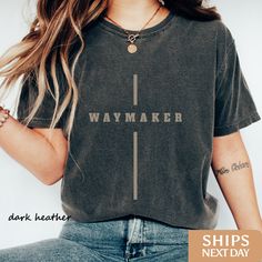 The Boho Boutiques Award-Winning Waymaker t-shirt is perfect for any occasion. Our handcrafted waymaker shirt, christian shirt, faith shirt, jesus shirt, church shirt, christian shirts, spiritual shirt, worship shirt, way maker shirt, jesus christ shirt, christian t shirts, chosen shirt, catholic shirt designs are printed on the softest material with the highest quality eco-friendly ink available! We believe in only selling items using ink that is not only safe for the environment but also safe Waymaker Shirt, Worship Shirts, Christ Shirts, Catholic Shirt, Spiritual Shirt, Way Maker, Chosen Shirt, Graphic Shirt Design, Spiritual Shirts