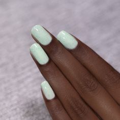 Pastel Mint Speckled Nail Polish Spring Nails Light Green, Pale Mint Nails, Pastel Green Nails, Celadon Green Nails, Pastel Green Nail Polish, Metallic Nail Colors, Mint Green Nail Polish, Nail Paint Shades, Pastel Nail Art