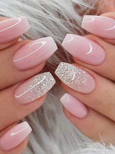 Multicolor  Collar    3D Nails Embellished   Beauty Tools Maquillage Yeux Cut Crease, Nagellack Trends, Pink Ombre Nails, Pretty Nail Art Designs, Wedding Nails For Bride, Wedding Nails Design, Nail Art Wedding, Bride Nails, Pretty Nail Art