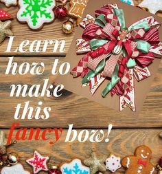 "Learn how to make this large fancy bow, using the EZ Bow Maker! In this video tutorial I will show you just how easy it is to make a fancy bow. These bows are perfect for wreaths, swags, lanterns, gifts, Christmas tree toppers and so much more. This tutorial will give you easy to follow, step by step instructions for how to make a bow.  This listing is for a VIDEO TUTORIAL. In this tutorial I will teach you step by step how to make a bow using the EZ Bow Maker. This listing does not include mat Tree Topper Bow Tutorial, Make A Wreath Bow, Easy Bow Tutorial, Ez Bow Maker, Ribbon Wreath Tutorial, Making Bows For Wreaths, Diy Gift Bow, Bow Tree Topper, Bow Making Tutorials