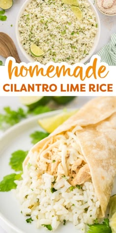 this homemade cilantro lime rice recipe is the perfect side dish for any meal