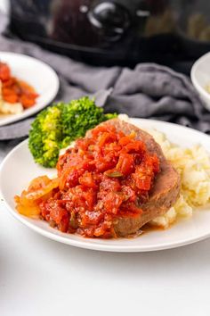 the meal is prepared and ready to be eaten on the table in front of the stove