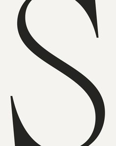 the letter s is shown in black and white