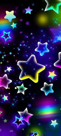 the stars are all different colors and sizes on this wallpapers mural, which has been