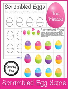 printable scrambled egg game for kids to play with