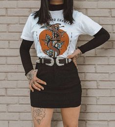 Tattoo Outfit, Look Rock, Looks Black, Alt Fashion, Vintage Grunge, Alternative Outfits, Edgy Outfits, Aesthetic Vintage, Looks Style