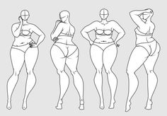 Plus Size 10 Heads Fashion Figure Templates. Exaggerated Croquis for Fashion Design and Illustration. Vector Illustration 7096476 Vector Art at Vecteezy Diversity Drawing, Sketches Model, High Illustration, Mannequin Model