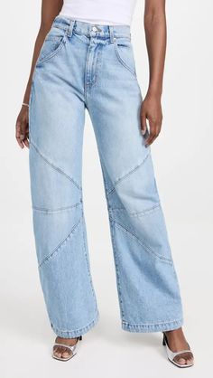 EB Denim Frederick Jeans | Shopbop Loose Fit Trousers, Trendy Games, Barrel Jeans, Western Jeans, Stretch Denim Fabric, Trendy Jeans, Boyfriend Denim, Pants Loose, Curvy Jeans