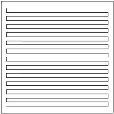 lined paper with lines in the middle and one line at the bottom, on white background