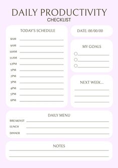 a printable daily activity checklist with the words daily product on it and an image of