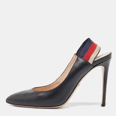 Exuding Femininity And Elegance, These Pumps Feature A Chic Silhouette With An Attractive Design. You Can Wear These Pumps For A Stylish Look. Luxury Closet, Gucci Black, Slingback Pump, Shoes Women Heels, Heel Height, Shoes Heels, Shoe Accessories, Black Leather, Pumps