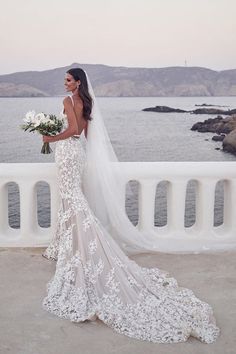 Straps Mermaid Wedding Dresses Lace Appliqued Bridal Gowns TN297-Tirdress Renewing Vows, Boho Prom, Backless Lace Wedding Dress, Weddings Idea, Lace Wedding Dress With Sleeves, Wedding Dress Guide, Wedding Dresses With Straps, Mermaid Wedding Dresses, Top Wedding Dresses