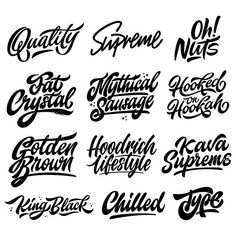 some type of lettering that is in different styles