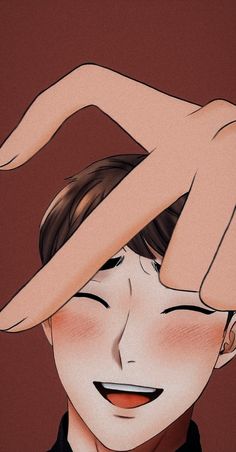 a drawing of a person holding their hands over their head