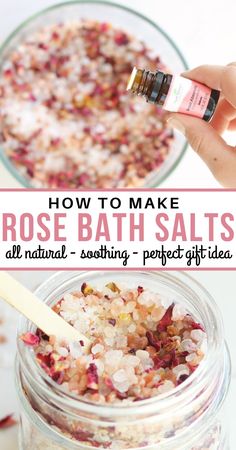 how to make rose bath salts in a jar