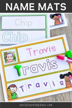 two name mats with the words travis travis travis travis travis travis travis travis travis travis travis travis