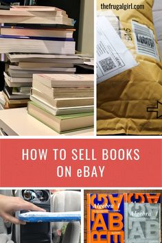 books are stacked on top of each other with the title how to sell books on ebay