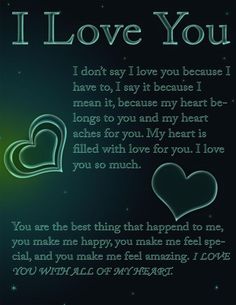 i love you poem with two hearts