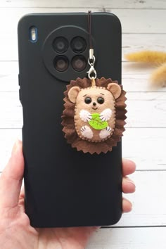 Hedgehog plush phone charm Birthday Keychain, Hedgehog Plush, Car Mirror Hanging Accessories, Fuzzy Felt, Felt Keychain, Hedgehog Gifts, Cute Sewing Projects, Plush Keychain, Art Lessons For Kids