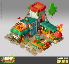 the game art brain is designed to look like a small house with lots of windows