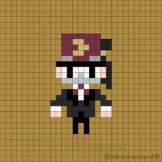 a pixellated image of a person wearing a costume