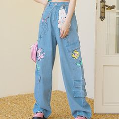 Vendor: Egirldoll Type: jeans Price: 52.99 Y2K Style Denim Baggy Blue Bear Pants ON625 Baggy Harajuku Pants For Spring, Baggy Harajuku Style Pants For Spring, Spring Harajuku Style Baggy Pants, Harajuku Style Straight Leg Pants With Pockets, Blue High Waist Hip Hop Bottoms, High Waist Blue Hip Hop Bottoms, Harajuku Style Bottoms With Pockets For Spring, Harajuku Style Wide Leg Bottoms For Spring, Harajuku Style High Waist Denim Bottoms