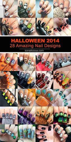 Halloween Nail Art Ideas, Cotton Candy Nails, Cute Halloween Nails, Halloween Acrylic Nails, Elegant Nail Designs, Holiday Nail, Holiday Nail Art, Nail Art Videos