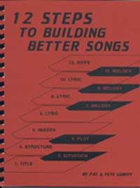 a spiral notebook with the words 12 steps to building better songs