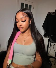 #flygirl #hairstyles Straight Lace Front Wig, Quick Natural Hair Styles, Edges Hair, Sassy Hair, Girls Hairstyles Braids, Business Hairstyles, Peruvian Hair, Hair Inspiration Color