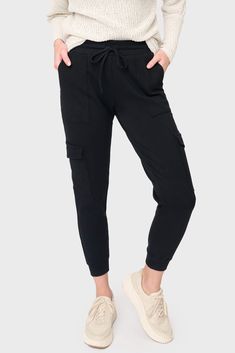 The Gigi Essential Soft Ponte Cargo Jogger is perfect for days when you want to be comfortable yet stylish. Crafted with ponte knit, these cargo pants feature a drawstring waist and an ultra-soft feel that is perfect & versatile enough for every day. 93% Rayon | 7% Spandex Delicate Wash Cycle, Dry Flat. Inseam 27"; Rise 11" (size small) Combo Drawstring Elastic Waist Front Slat Pockets; Cargo Flap-Patch Pockets Sabrina is 5'7 and wearing XS Athleisure Bottoms With Cargo Pockets For Everyday, Everyday Athleisure Bottoms With Cargo Pockets, Athleisure Cargo Pants For Everyday, Utility Joggers With Side Pockets For Loungewear, Everyday Athleisure Cargo Pants With Pockets, Utility Sweatpants With Drawstring For Loungewear, Utility Style Drawstring Sweatpants For Loungewear, Utility Drawstring Sweatpants For Loungewear, Stretch Cargo Pants For Loungewear