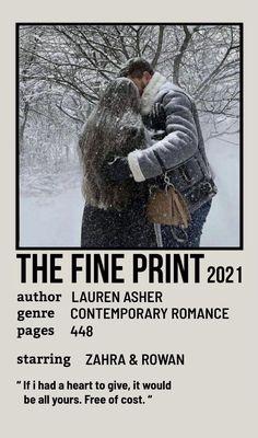 minimalist polaroid poster of The Fine Print by Lauren Asher The Fine Print Polaroid Poster, The Fine Print Lauren Asher Playlist, Books Boyfriends, Book Posters Aesthetic, The Fine Print Lauren Asher, Fine Print Lauren Asher, Book Polaroid