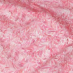 pink and white floral print fabric