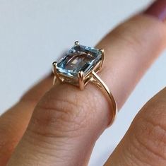 3ct AA Aquamarine 14K Solid Gold Ring/engagement Ring for - Etsy Aquamarine Baguette Cut Wedding Jewelry, Blue Topaz Prong Setting Jewelry For Proposal, 14k Gold Emerald Cut Solitaire Topaz Ring, Blue Topaz Jewelry With Prong Setting For Proposal, 14k Gold Solitaire Topaz Ring With Emerald Cut, Emerald Cut Solitaire Topaz Ring In 14k Gold, Elegant Aquamarine Birthstone Ring With Prong Setting, Aquamarine Diamond Cut Rings Fine Jewelry, Aquamarine Diamond Cut Rings In Fine Jewelry Style