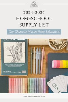 the homeschool supply list for charlotte mason home education