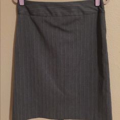 Grey And White Pinstriped Skirt Grey And White Pinstriped Skirt Size 6 (Seems Larger) Nwot Striped Lined Skirt For Workwear, Striped Lined Skirt Bottoms For Workwear, Fitted Striped Mini Skort, Fitted Striped Skort With Pleated Skirt, Fitted Striped Skirt, Spring Fitted Skirt With Vertical Stripes, Striped Fitted Mini Skirt For Work, Fitted Skirt With Vertical Stripes For Spring, Fitted Striped Skort With Lined Skirt