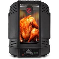 an oven that has a turkey on it