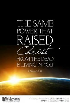 the same power that raised christ from the dead is living in you