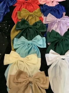 Big clip on satin bows and big ruffles for socks or for your hair Bling Bows, Pom Pom Girl, Big Bows, Barrettes, Wedding Basket, Cheerleading, Ruffles, Cute Hairstyles, Pom Pom